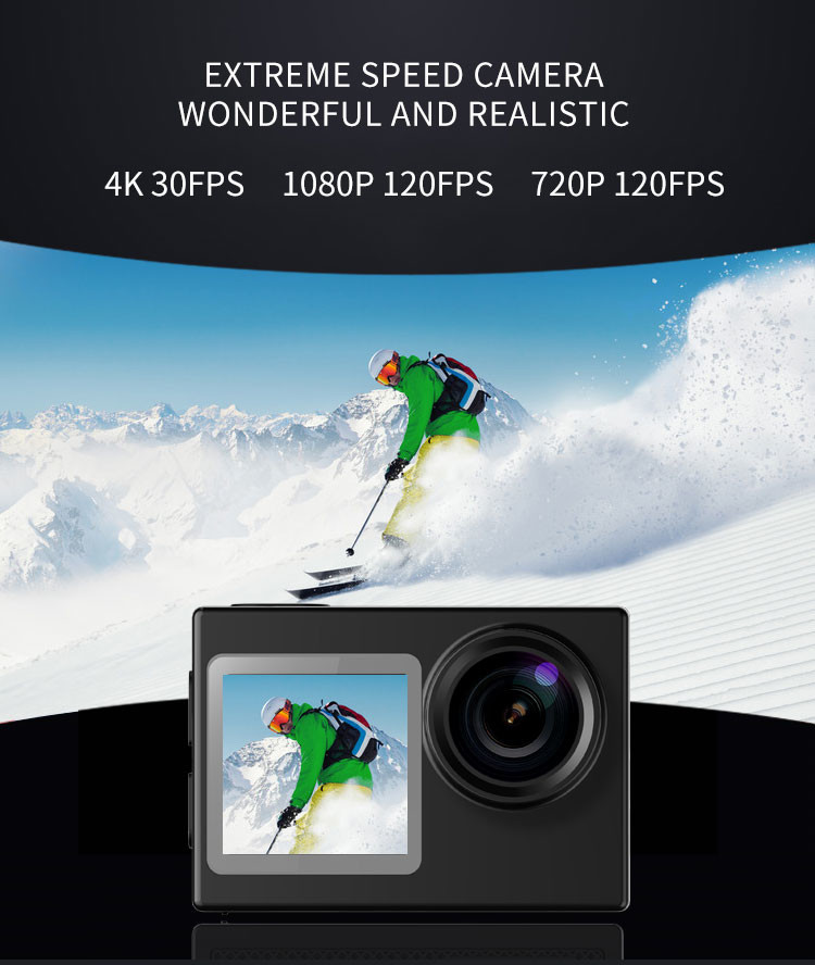 4k Ultra HD Touch Screen Action Camera Ip68 Waterproof EIS Swimming