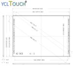 Aluminum Frame Interactive Electronic Whiteboard 20 Points 82 Inch