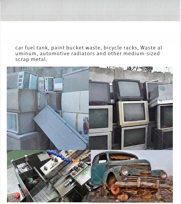 500-1000Kg/h Capacity Portable Shredder for Scrap Metal and Plastic in Building Material