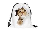 Sports Cloth Drawstring Bag Backpack Silk Screen Printed