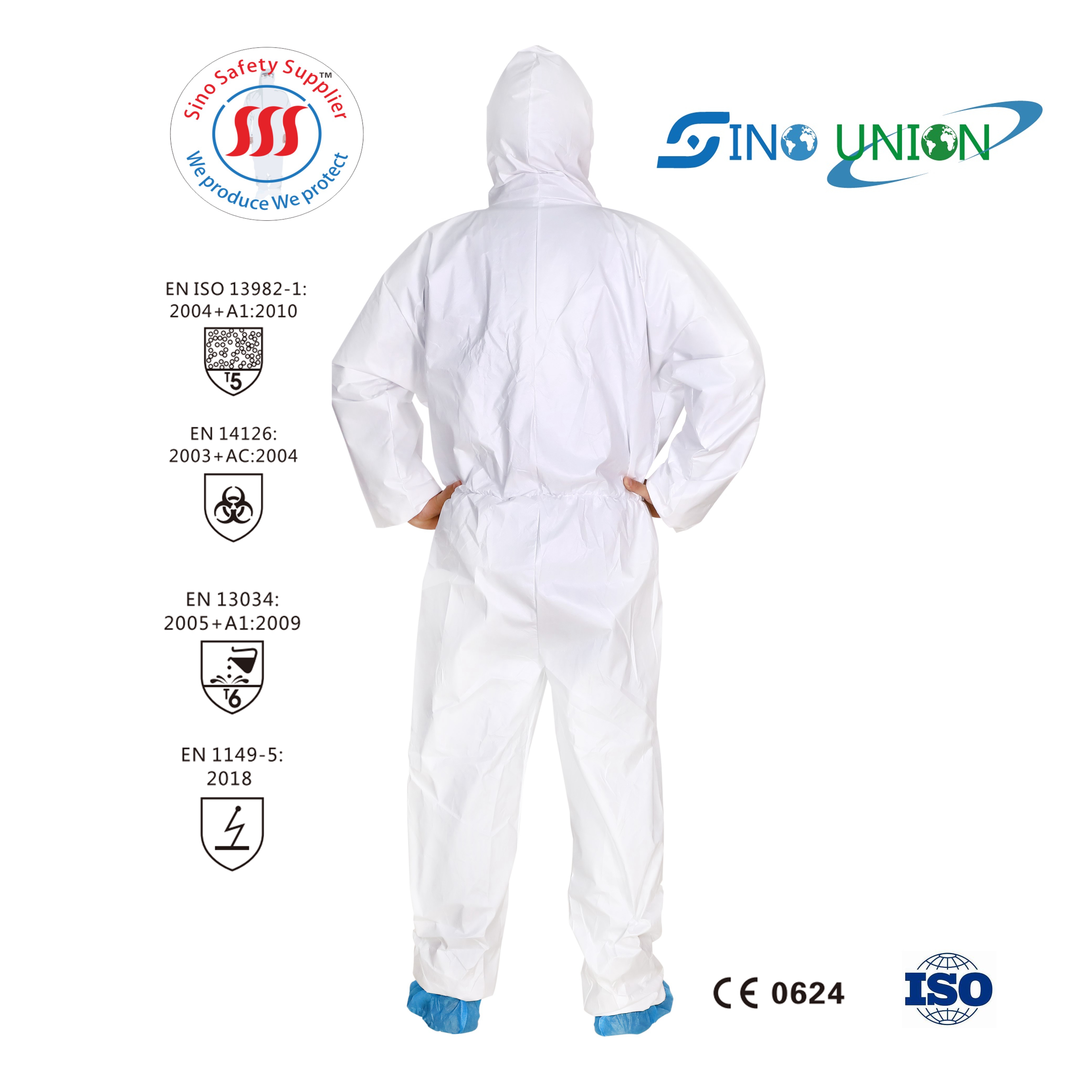 Exterminator Type 5 6 Disposable Coveralls SF Non Woven Personal Protective Clothing