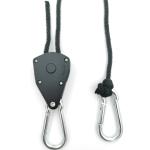 Horticulture Pair Of 1/8" Adjustable Grow Light Rope Hanger W/ Improved Metal Or