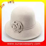 Vintage hot sale mid brim hats wholesale for ladies,100% Australia wool felt