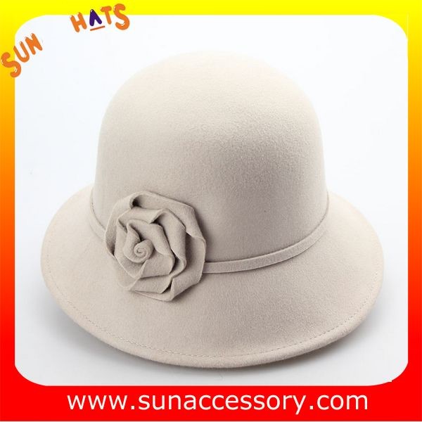 Vintage hot sale mid brim hats wholesale for ladies,100% Australia wool felt hats factory