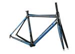 Lightweight 700C Aluminum Bike Frame Blue Color With A Shape Upper Fork