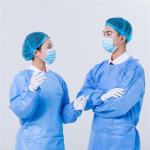 SMS Non Woven Disposable Protective Gowns , Disposable Surgeon Gown Hospital