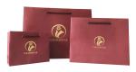 Orange Personalised Paper Bags / Custom Printed Paper Bags Black Handle