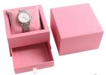 Creative Design Pink Ladies Watch Box , Cardboard Twist Personalized Watch Box