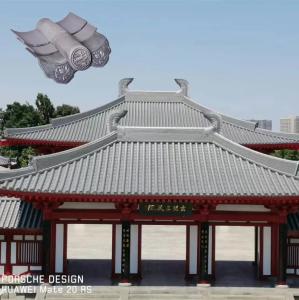 Quality Traditional House Japanese Kawara Tiles Matte Grey Temple Clay Material wholesale
