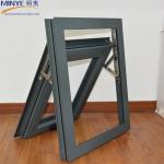 Gray Black Aluminum Double Glazed Windows Multi Locking Aluminum Awning Windows