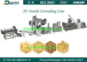 Quality Variety shapes 2D 3D pellet snack food Crispy pea soya extruder machine process line wholesale