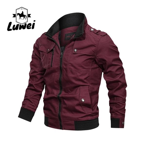 Custom Collar Chaqueta Moto Trench Cagoul Utility Manteau Zipper Male Outerwear