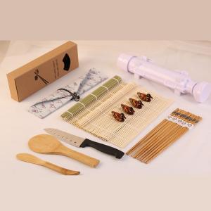 Quality Natural DIY Kitchen Bamboo Sushi Rolling Mats Avocado Slicer Paper Wrapped wholesale