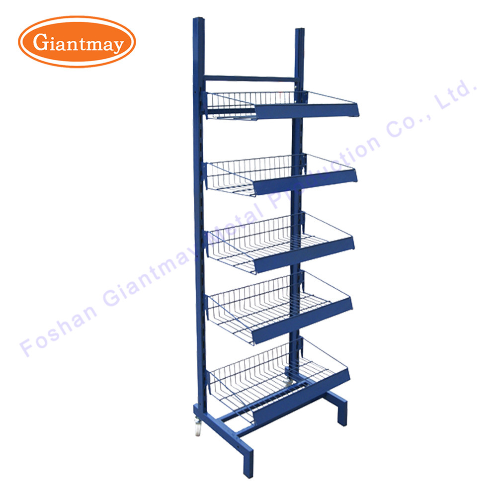 Store Potato Chips Floor Stand Supermarket Shelving
