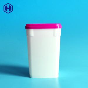 Quality White Food Packaging Plastic Container 690ML PP Cover Cap Plastic Cookie Boxes wholesale