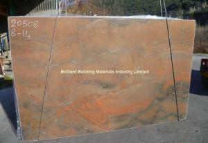 Quality Luxury Brazil Red Quartzite Slabs, Brazil Sunset Red Quartzite Slabs wholesale