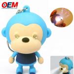 Customized Plastic Figurine Keychain Toys Flashlight Keychain