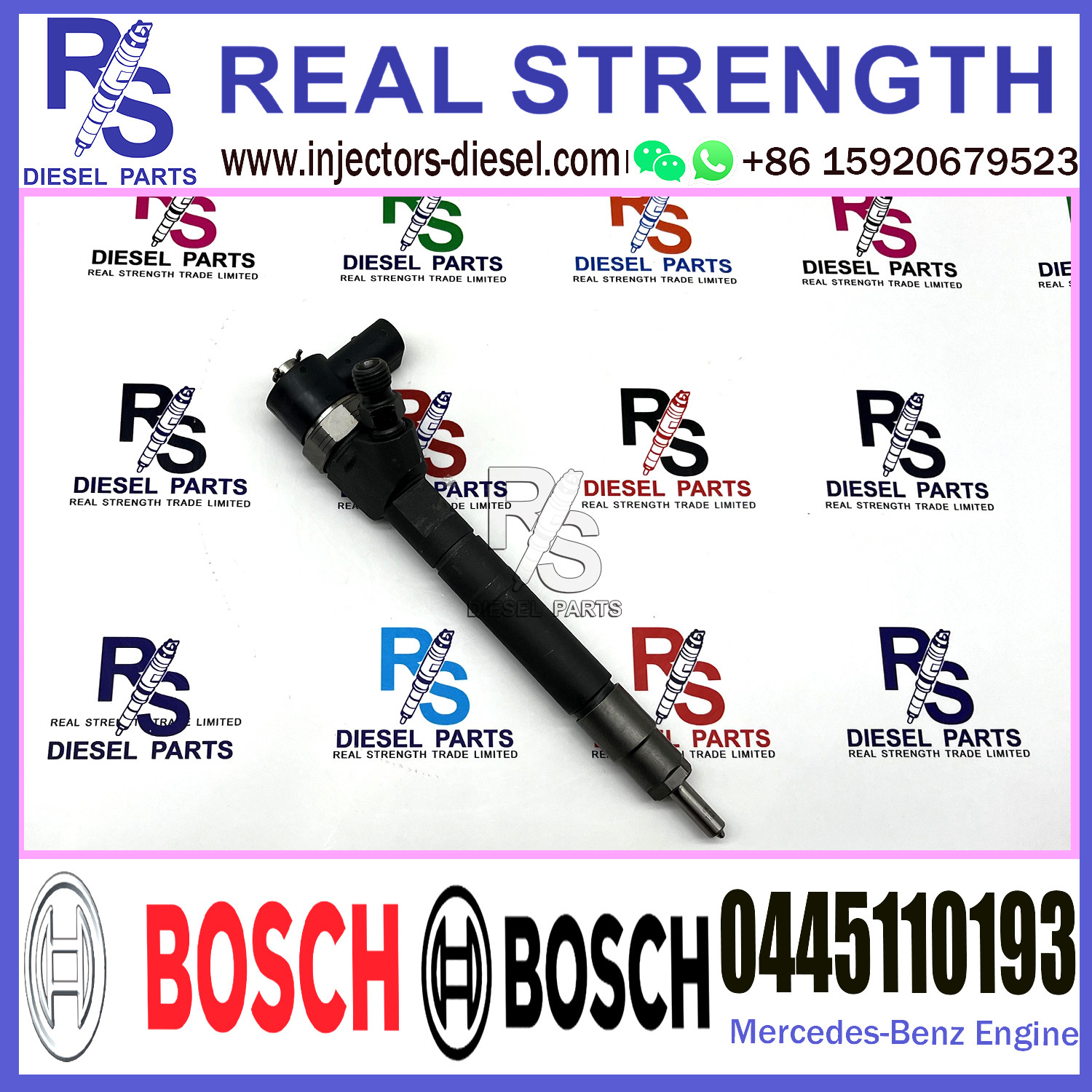 Diesel Fuel Common Rail Injector 0445110193 A6480700387 A648070038780 For Mercedes-Benz 280CDi/320CDi Engine