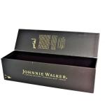 Black Wine Bottle Packaging Boxes With UV Print Gold Foil Stamping Embossing