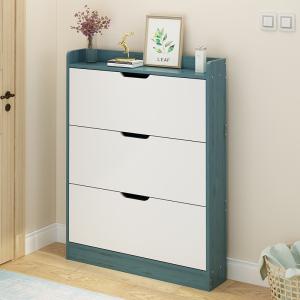 Quality Waterproof 3 Tier W17cm Shoe Sideboard Cabinet White Green wholesale