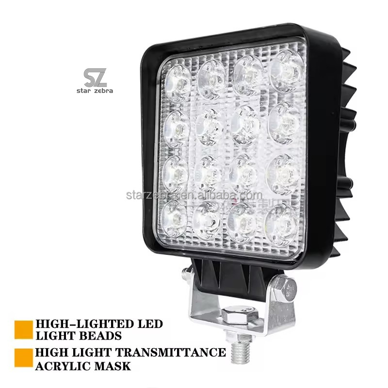 Online Support 48W LED Working Light Headlight for Excavator Agricultural Machinery Tractor Reaper Harvester Bulldozer