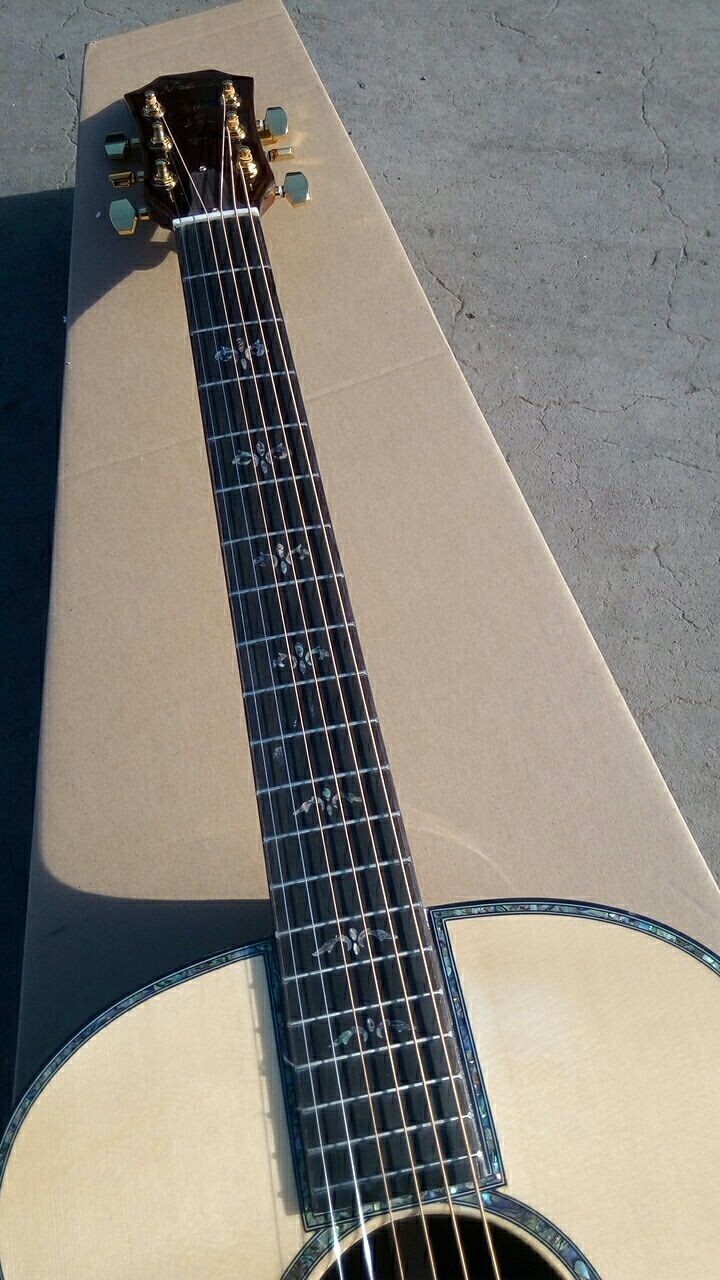 All Solid Spruce 914 Round Body Left Hand Acoustic Guitar