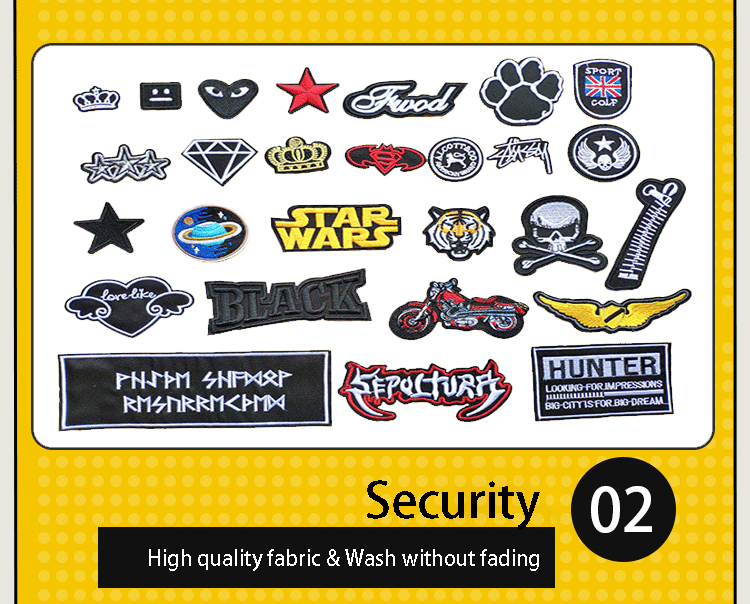 Wholesale plain color iron on embroidery letter patches for jerseys hoodie