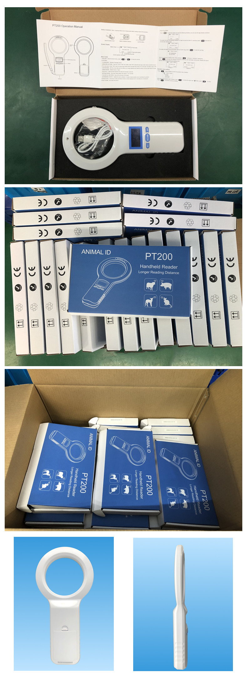 CE And ROHS Certified RFID Microchip Scanner For Animal Identification With Multiple Language Options