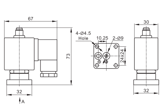Screw Air Compressor Solenoid Valve 3 Way 1/8'' 1/4'' 24VDC 220VAC