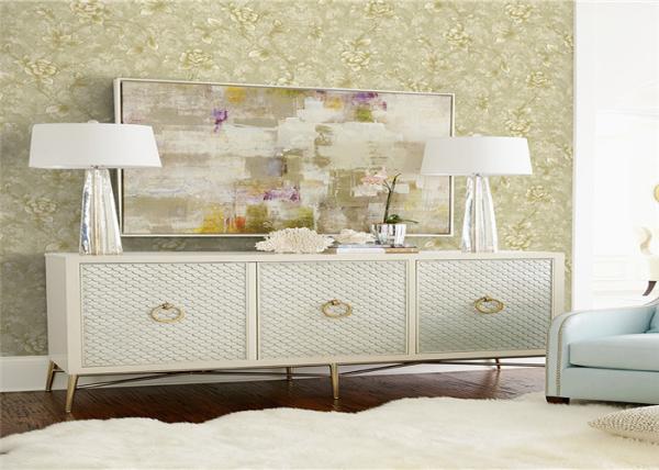 Colorful Floral Damask American Style Wallpaper For Bedroom Background , Non -