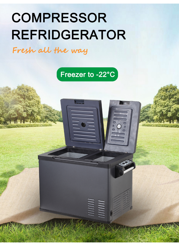 Rechargeable Mini Car Fridge Leapcool 35/45/55L DC12/24VAC 220V Portable Refrigerator