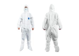 Quality Waterproof Breathable Disposable Medical Coverall Hood Design XS-XXXL Size wholesale