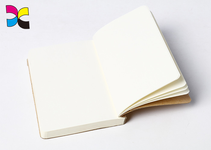 Grey Line Printing School Notebook Thread Stitching 300gsm Kraft Paper Cover