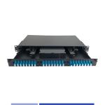 1U Fiber Optic patch panel 24 Port LC Duplex 19" Rack Mounted Loaded LC UPC