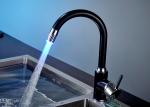Brass Water Sensor LED Kitchen Faucets 360 Degree Swivel ROVATE 6652-1