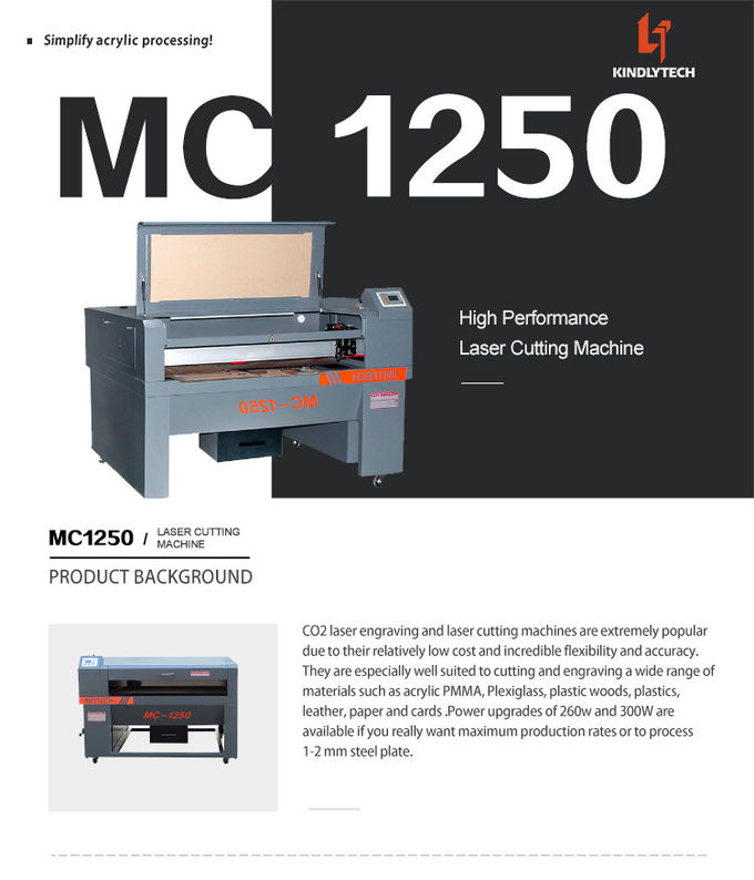 20M/Min 150W CNC MDF Board Laser Cutting Machine Rust Resistant