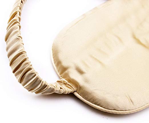 Pure 22mm Night Blindfold , 100% Silk Eye Cover For Sleeping