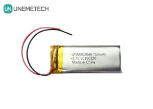 Quality Beauty Apparatus Lithium Polymer Battery 3.7V 750mah 802049 1C Discharge Li Poly Battery wholesale