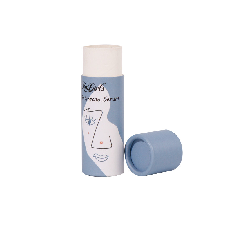 Biodegradable Kraft Push Up Paper Tube Cylinder Cardboard Lip Balm Gloss Container