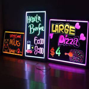 Quality Desktop 300x400mm engraved acrylic led advertising writing board wholesale