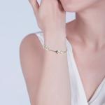 0.18oz 0.79cm Custom Silver Bracelets Solid 18k Gold Triple Infinity Bracelet