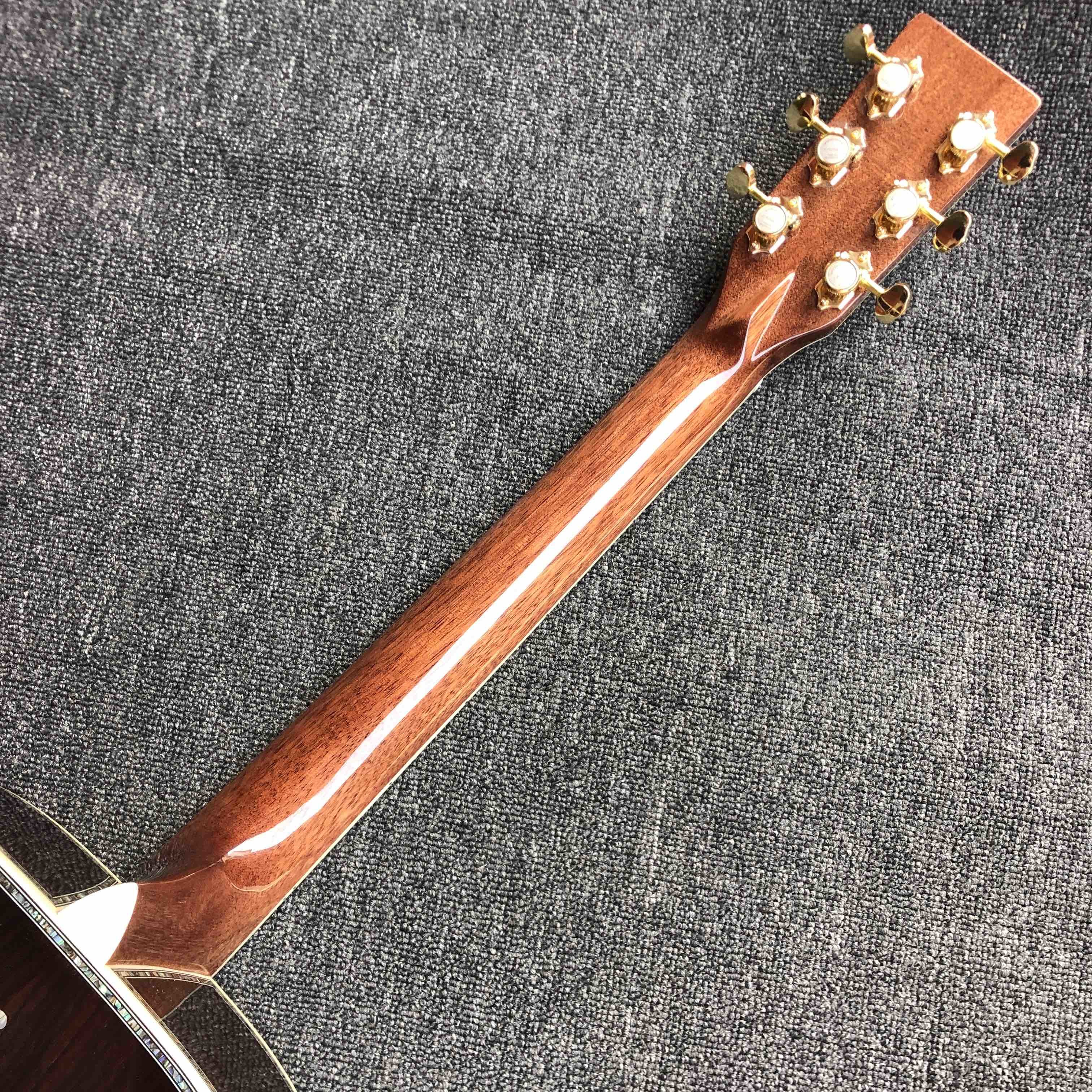 Custom AAAAA Handmade D100AA All Solid Wood Vintage D Dreadnought D100A Acoustic Guitar Deluxe Full Abalone Binding