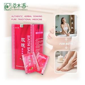 Quality Pink Organic Rose Petal Bath Salt Self Care Herbal Foot Soak 28g×40PCS wholesale