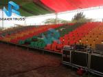 Basketball Court Steel Grandstand Opal Plastic Material Easy To Maintenance