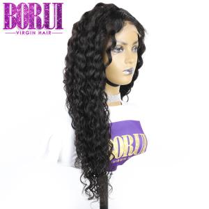 Quality 100% Virgin Human Hair 12-30 Inch Swiss Lace Closure Wig Water Wave 250% Density wholesale