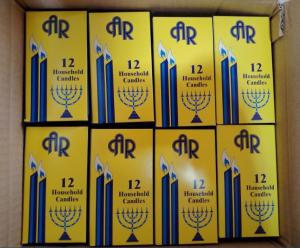 Quality whtie unscented dinner candle,12pcs household candle packed into printed box wholesale