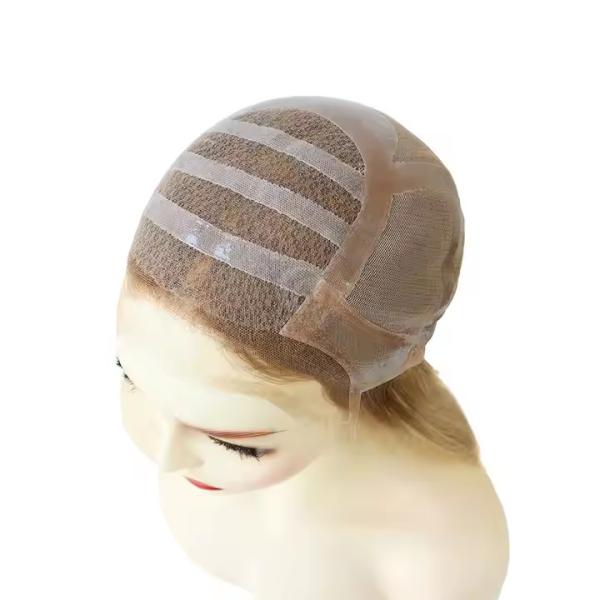 Anti-slip Soft Silicone Base Cap Medical Wig 18 Inches Long 100% RAW Human Hair