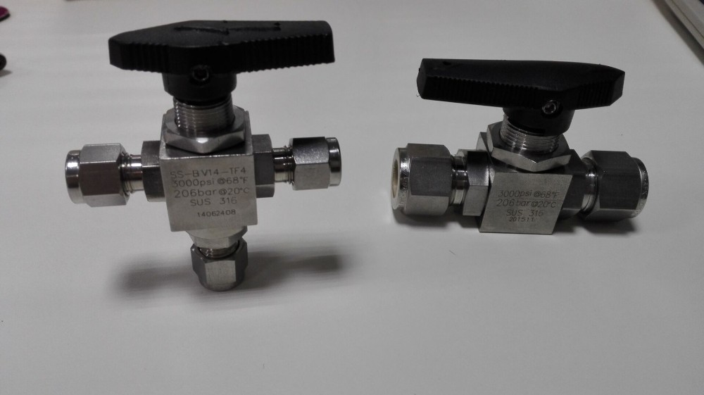 High Pressure Stainless Steel Ball Valve High Temp Resistant 3000PSI 3 Way 1/2"