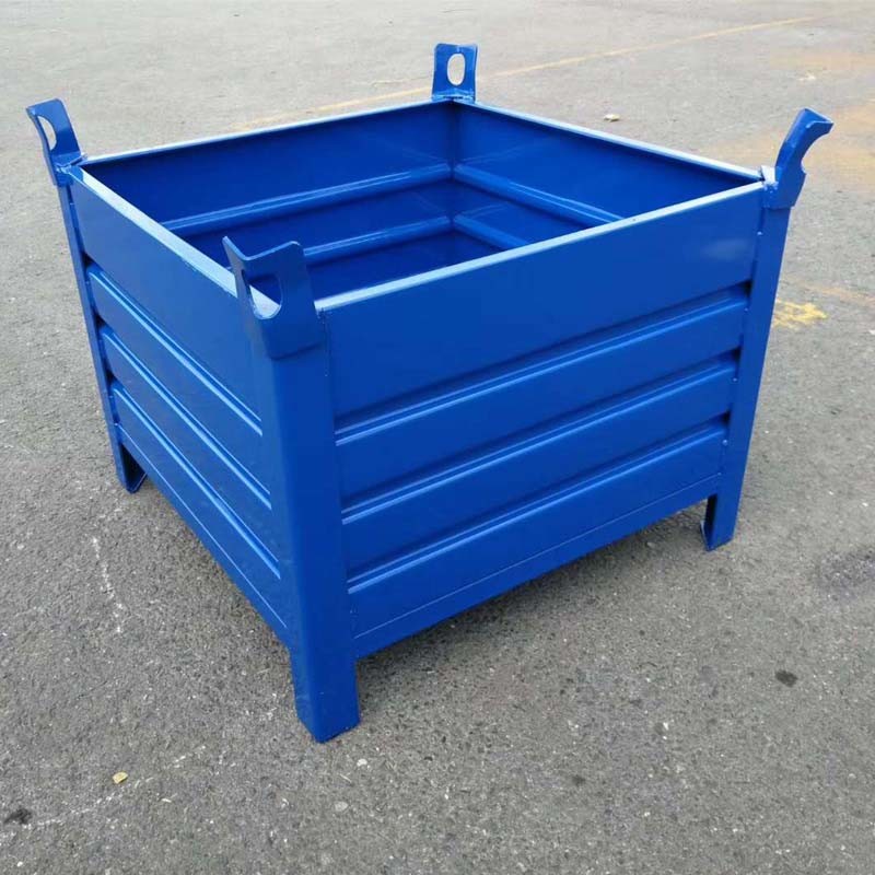 Customizable Space Saving Steel Pallet Box Heavy Duty Nestable Storage Box