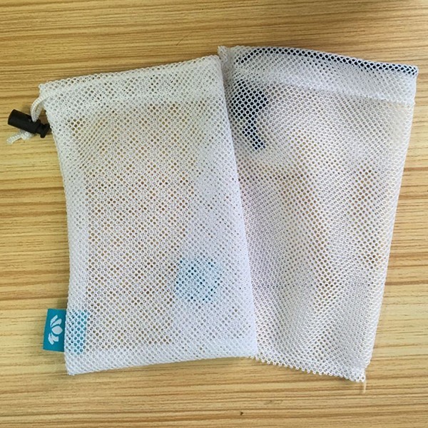 Underwear Washing Mesh Laundry Bag Folding Mini Size White Color Label Logo